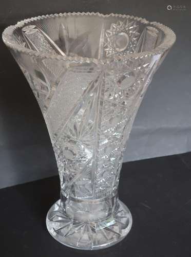 Large flower vase,cut crystal glass,height ca.35cm,diameter ...