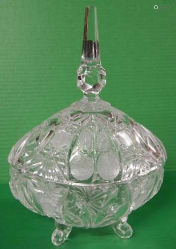 Large bonbonnière,probably crystal glass,height ca.27cm