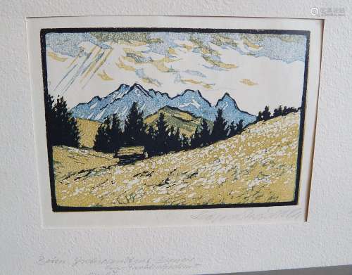 Leopold Wächtler(1896-?) "Mountain Landscape"