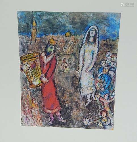 Marc Chagall (1887-1985) "David & Bethsabée"