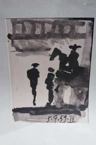 Pablo Picasso (1881-1973) "Bullfight"