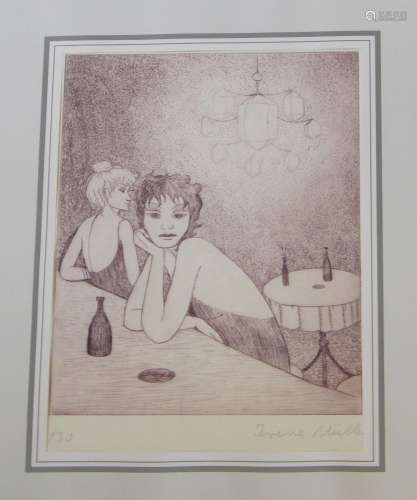 Irene Müller (*1941) "Figures in a bar"