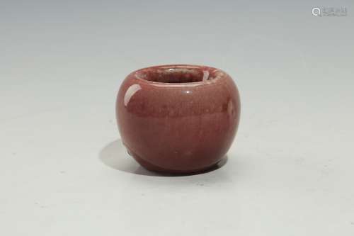 清中期豇豆红釉苹果水呈