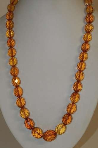 Endless amber necklace