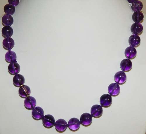 Endless necklace with amethyst ball