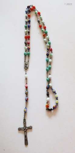 Rosary with colorful Milfori beads