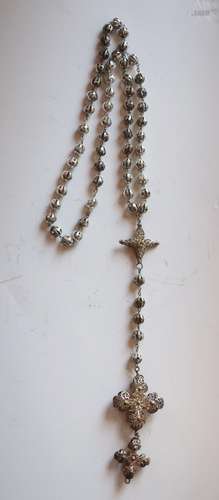 Rosary with filigree worked ball elements (probably modern) ...