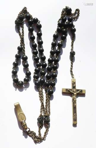 Monk rosary with black wooden beads