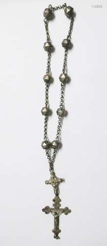 Small rosary with silvered