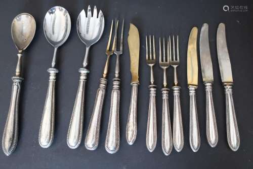 Convolute 13 parts silver cutlery