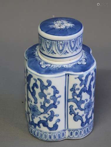 Porcelain tea caddy