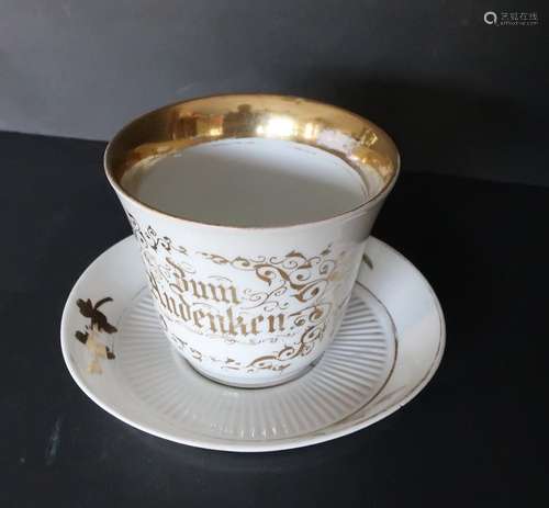 Commemorative cup with saucer "My dear father"