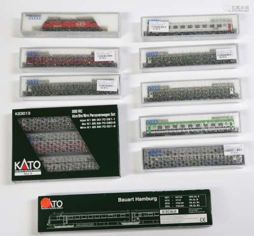 KATO electric locomotive model no. 13709-2 Re 4/4-460 and 10...