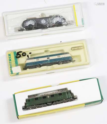 Minitrix 2 electric locomotive model no. 12524 and 2936