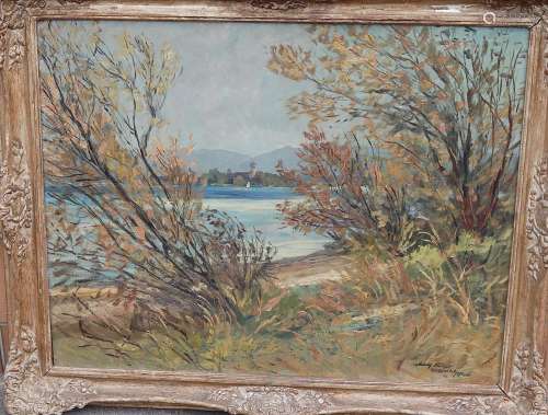 Paul Röder (1897-1962) "View of the Chiemsee",oil ...
