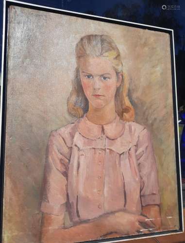 "Portrait of a girl",oil on canvas,signed R.Lorenz...