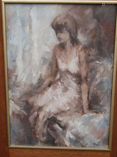 Pavol Hermann "Portrait of a girl",oil on canvas,c...