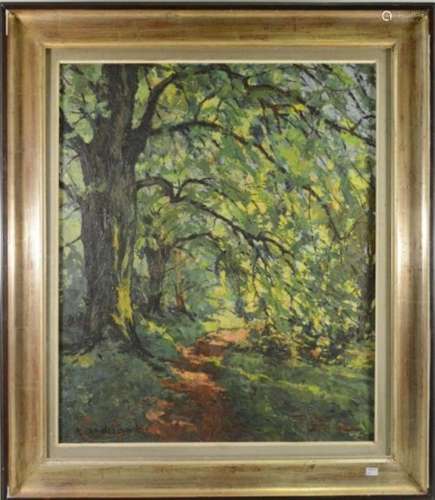 René van der Sande (1889-1946) "Summer forest path"...