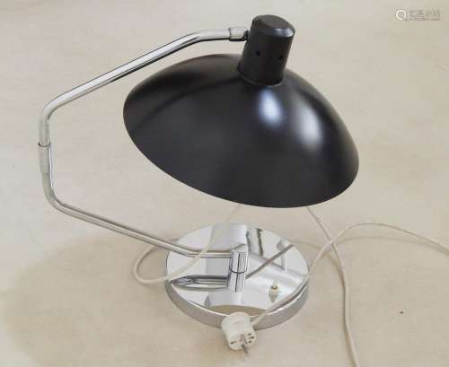 Pentarkus table lamp,Baltensweiler,1967,black lacquer and ch...