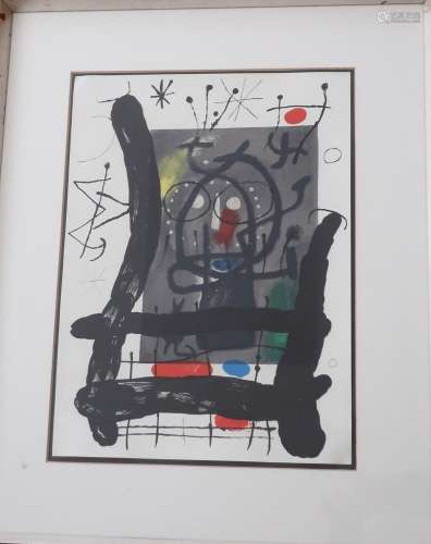 Joan Miro (1893-1983) "Composition", original colo...