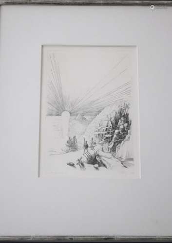 "Don Quixote III",etching,illegibly signed,dated (...
