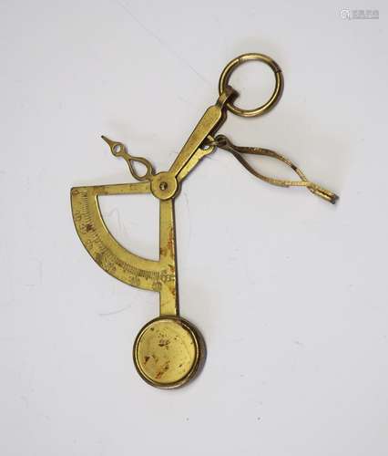 Travel letter scale, brass