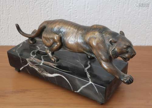 Sculpture "Striding Tiger",probably zinc injection...