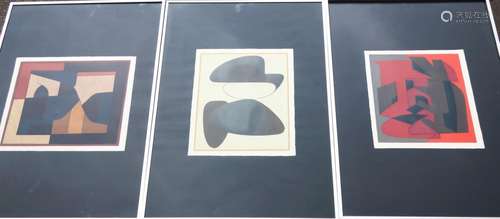 Victor Vasarely (1908-1997) set of 3 graphics from the portf...