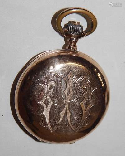 Pocket watch,585 red gold,finely cissored,probably non-funct...