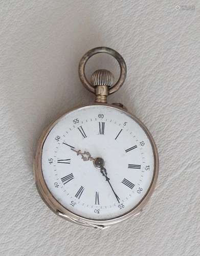 Ladies pocket watch,outer case 585 yellow gold,chiselled but...