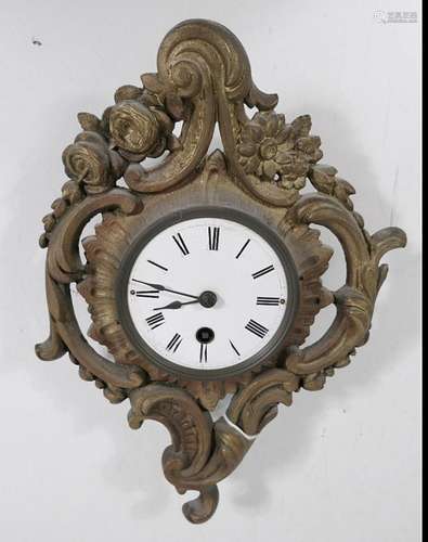 Small Cartell wall clock,bronze,19th century,height ca. 30x2...