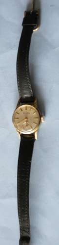 Ladies wrist watch,case probably 585 yellow gold