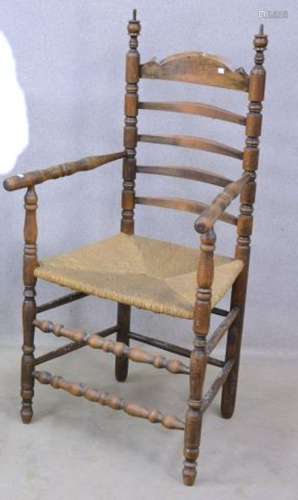 Armchair with raffia,19th century