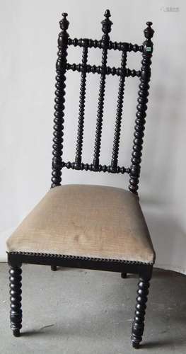 Armchair,fluted work,black lacquered,height ca.99cm,2nd half...