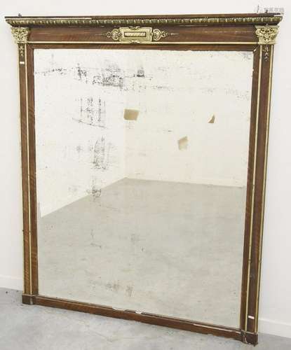 Large wall mirror with original mirror glass,Napoleon III ar...