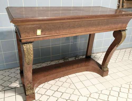 Console table in the style of the Empire,mahogany decorated ...