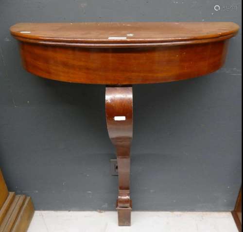 Wall console,mahogany,70x35x85cm(WxDxH),19th century,unresto...