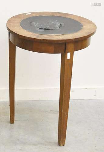 Small round side table,mahogany,unrestored,19th century,heig...