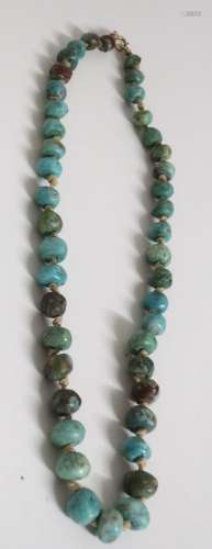 Necklace with natural turquoise