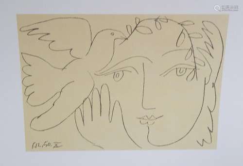 Pablo Picasso (1881-1973) "Le visage de la paix",O...