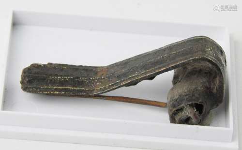 Roman trumpet brooch with engraved tongue