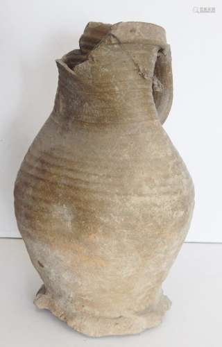 Large handle clay jug