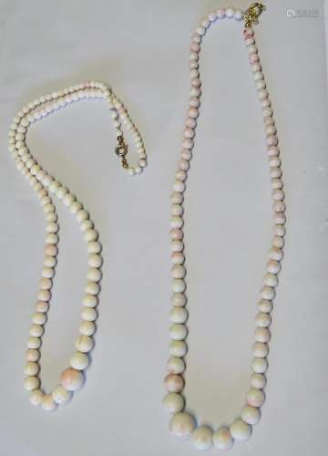 Convolute 2 deep sea coral necklaces