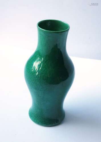 Porcelain vase in the style of the Qing time,in apple green,...