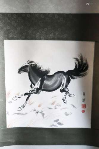 Scroll painting "Galloping horse", China, 20th cen...