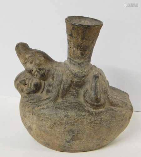 Drinking vessel,terracotta,height about 17cm,Peru,19th/20th ...