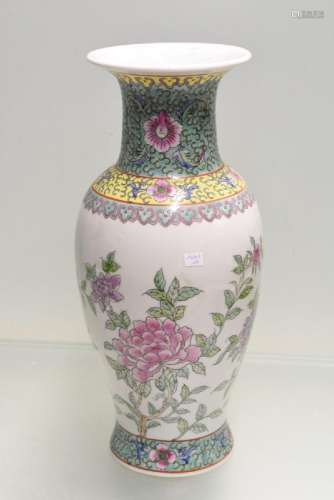 Flower vase,porcelain,floral decorated,China,height ca.41cm