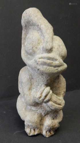 Chief figure,stone,probably Benin or Ghana,height ca. 29cm,2...