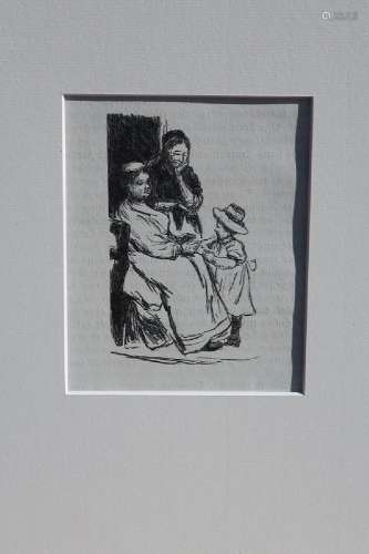 Max Liebermann (1847 - 1935), "2 women and 1 child"...