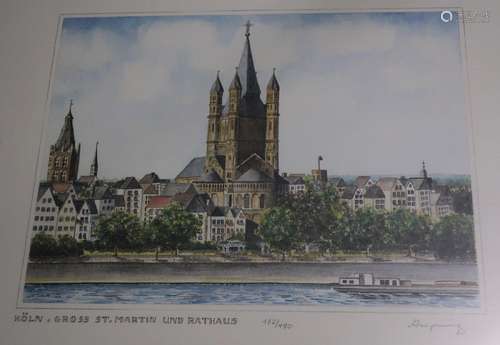 "Cologne with Great Saint Martin and City Hall",co...